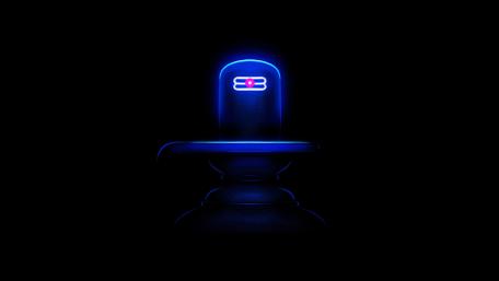 Neon Glow of Shiva Lingam wallpaper