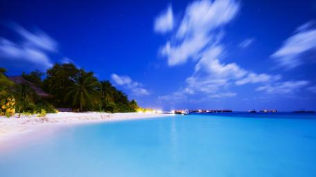 Serene Night by the Beach wallpaper