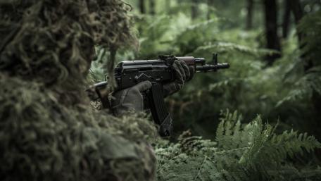 Military Camouflage in Action: Stealth in the Wilderness wallpaper