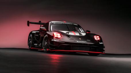 Porsche 911 GT3 R in Stunning Race-Ready Display wallpaper