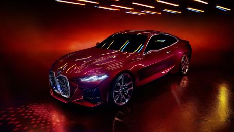 Red Elegance in Motion: BMW 4K Wallpaper wallpaper