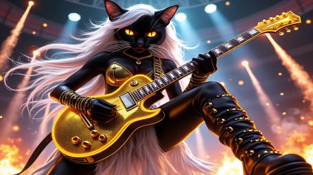 Rocking Catitude in AI Animation! wallpaper