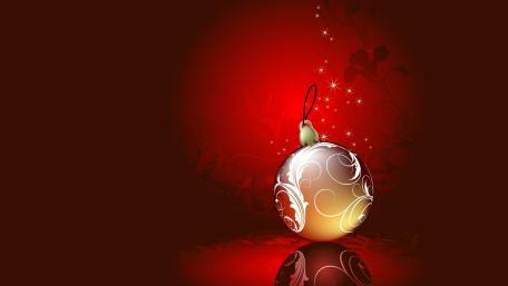 Festive Elegance of a Christmas Ornament wallpaper