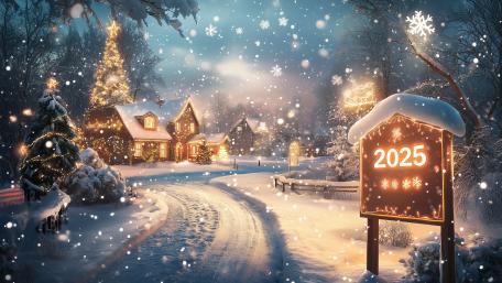Winter Wonderland Welcoming 2025 Celebrations wallpaper