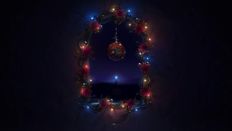 Silent Night Enchanted Christmas Scene wallpaper