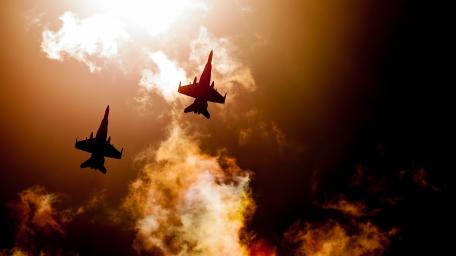 Fierce Jet Fighters in Action wallpaper