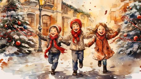 Joyful Christmas in a Vintage Wonderland wallpaper