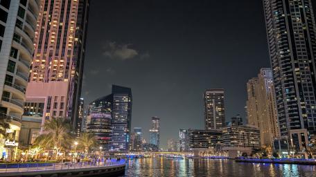 Dubai Marina Illuminated Nights wallpaper
