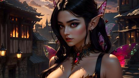 Enchanted Twilight Realm Elf Magic wallpaper