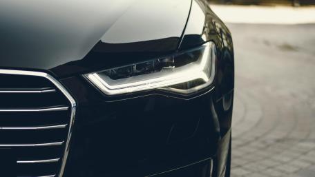Sleek Audi Headlamp Design in 4K Quality wallpaper