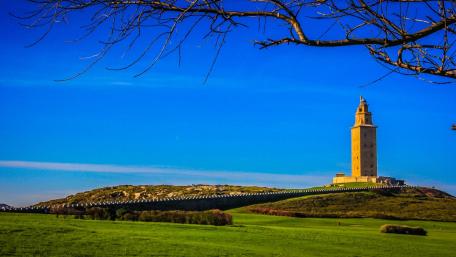 Tower of Hercules Majestic View wallpaper