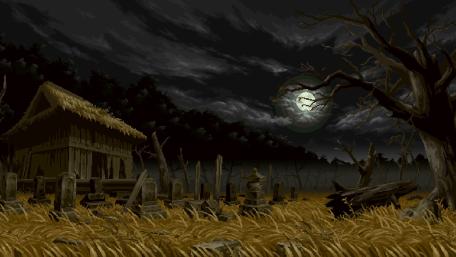 Moonlit Graveyard Mystery wallpaper