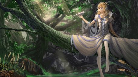 Enchanted Woodland Journey with Paper Planes wallpaper