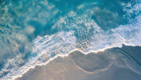 Tranquil Blue Waves from Above wallpaper