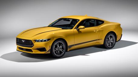 Yellow Mustang Majesty in 8K Resolution wallpaper