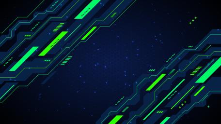 Abstract Technological Symphony in Vibrant Hues wallpaper