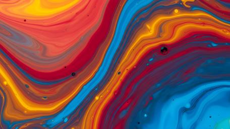 Fluid Waves of Colorful Abstraction wallpaper