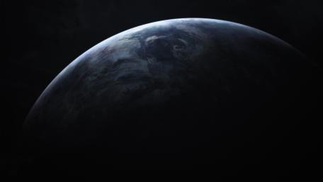 Ethereal Darkness of Earth in Space wallpaper