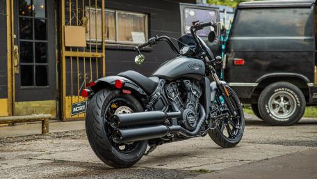 Sleek Indian Motorcycle Scout Rogue Design wallpaper