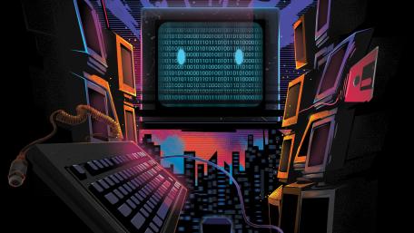 Retro Tech Dreamscape wallpaper
