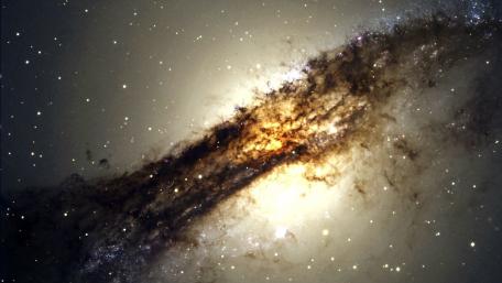 Mystical Dance of Galactic Light and Shadow wallpaper