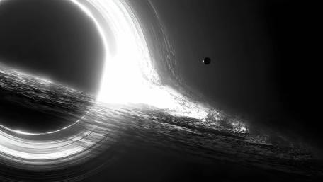 Black Hole Void in Monochrome Majesty wallpaper