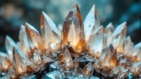 Shimmering Quartz Crystal Landscape wallpaper