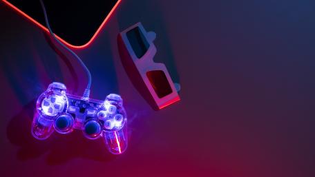 Neon Gamer's Delight in 8K Clarity wallpaper