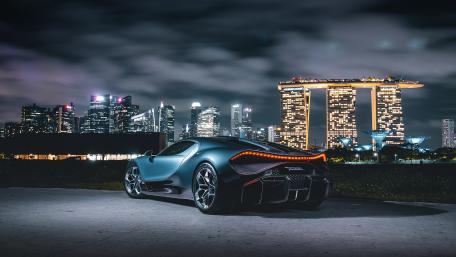 Bugatti Elegance Meets Singapore's Skyline wallpaper