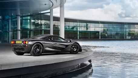 Black McLaren F1 by the Water's Edge wallpaper