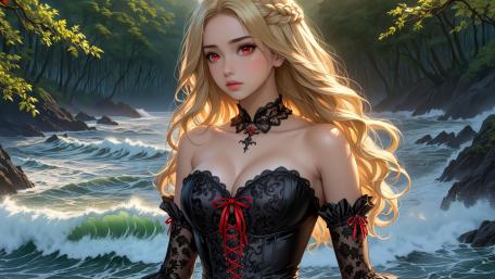 Ethereal Beauty by the Sea Shore wallpaper