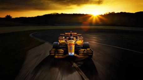 Racing into the Sunset at Indianapolis 500 wallpaper