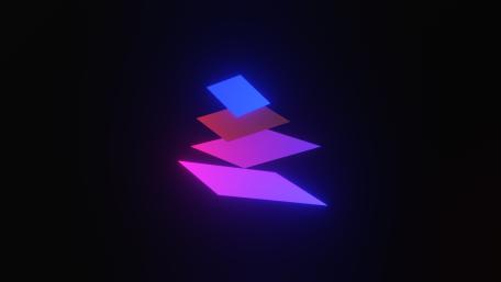 Neon Shapes in the Dark wallpaper