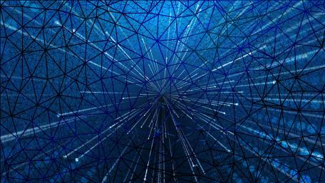 Interconnected Blue Web of Complexity wallpaper
