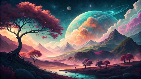 Whimsical World Beyond Dreams and Reality wallpaper