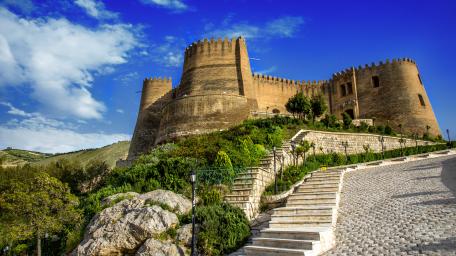 Ancient Majesty of Shapour Khaast Castle in 5K wallpaper