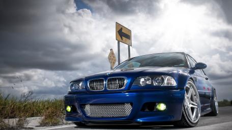 BMW M3 on a Stormy Road wallpaper