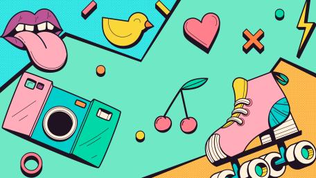Retro Vibes Blast from the 80s wallpaper