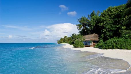 Tropical Paradise Escape in Kuramathi Maldives wallpaper