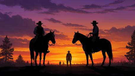 Western Legends at Sunset wallpaper