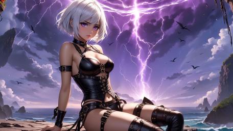 Stormy Elegance and Mystical Charm wallpaper