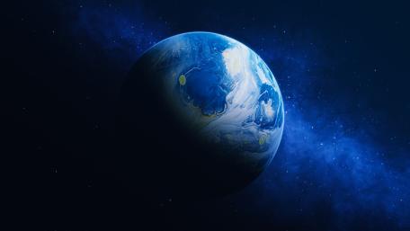 Blue Planet's Celestial Majesty in 4K wallpaper