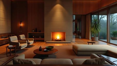 Elegant Living Room Bliss in 4K Detail wallpaper