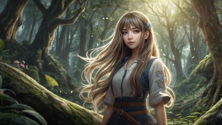 Mystical Journey of the Forest Adventurer wallpaper