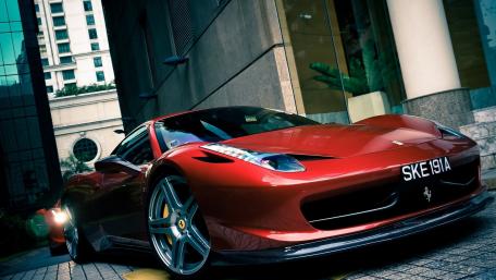 Ferrari 458 Italia in Urban Elegance wallpaper