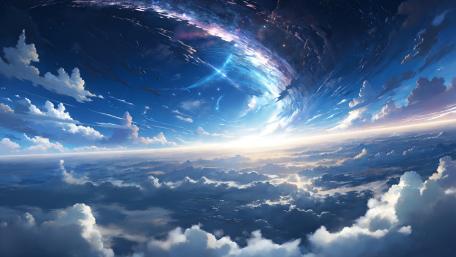 Ethereal Anime Sky Dreamscape wallpaper