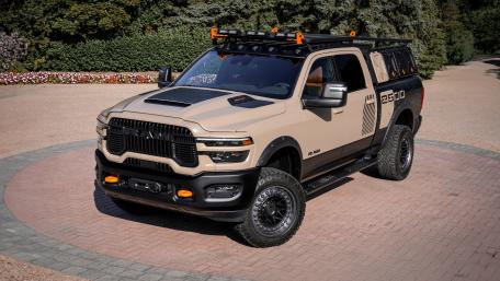 Rugged Elegance Ram Truck Adventure Companion in Style wallpaper