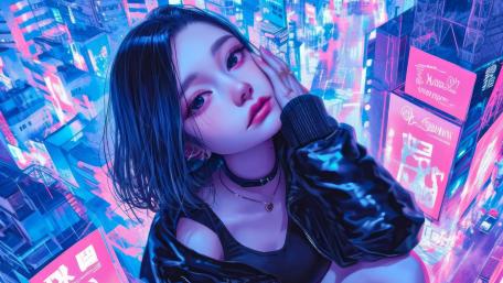 Neon Dreams Anime Vibes wallpaper