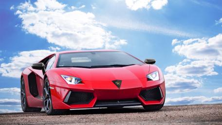 Lamborghini Style on the Open Road wallpaper