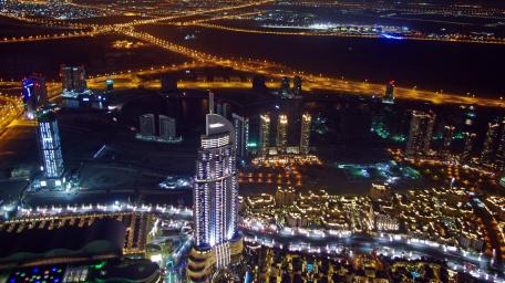 Dubai Marina Nightscape Stunning Skyline View of Urban Elegance in Dubai wallpaper